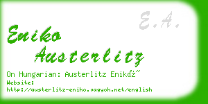 eniko austerlitz business card